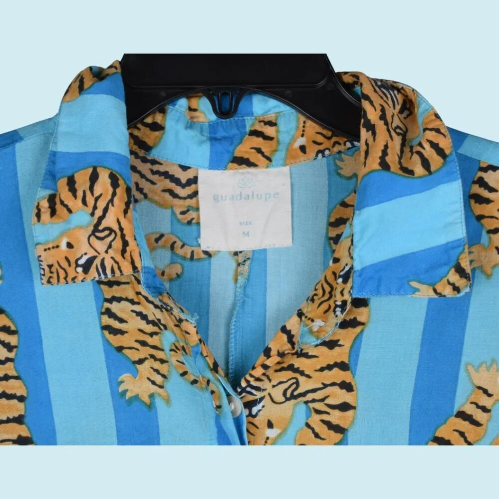 Blue and Brown Tiger Maxi Dress - Picture 7 of 15